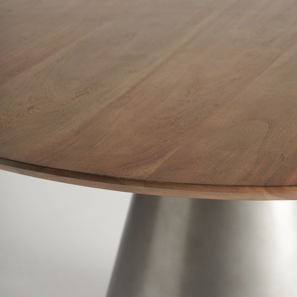 Dining Tables - Silver iron living room table in 120x120x76 cm - VICAL