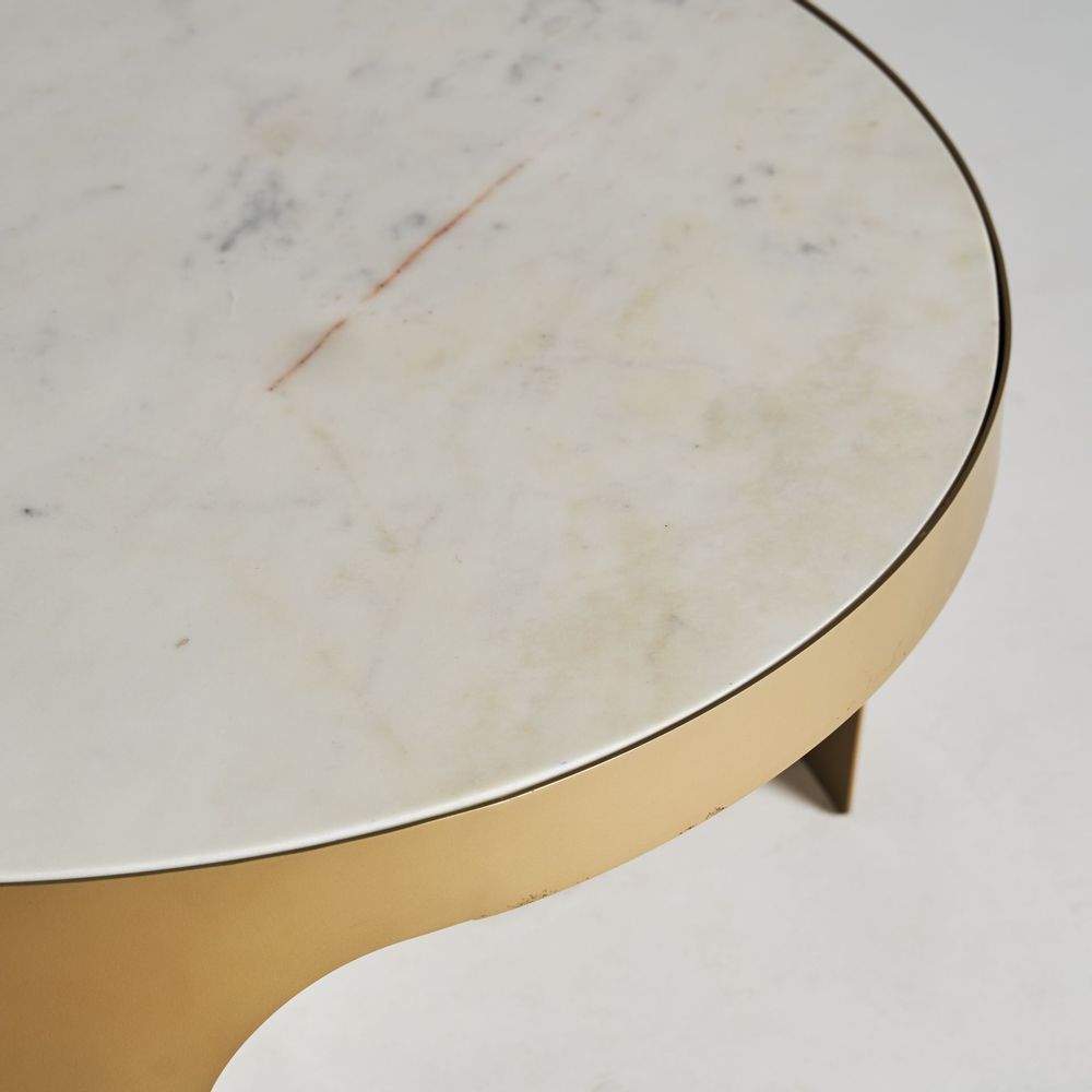 Tables basses - Table basse en fer blanc en 80x80x38 cm - VICAL