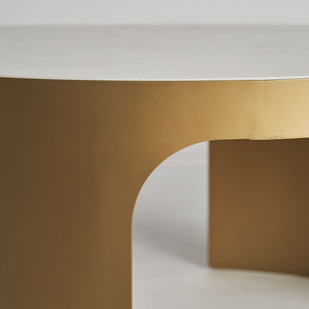 Tables basses - Table basse en fer blanc en 80x80x38 cm - VICAL