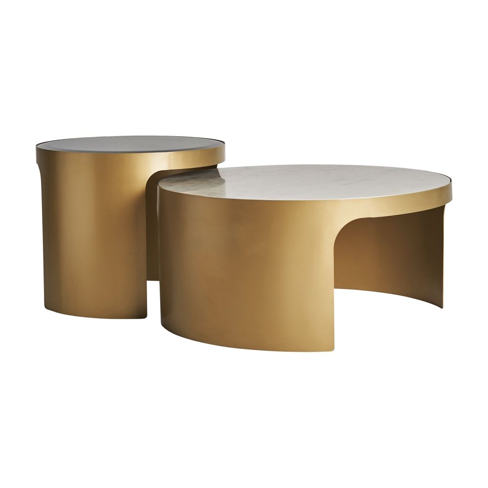 Coffee tables - Golden iron coffee table in 55x55x42 cm - VICAL
