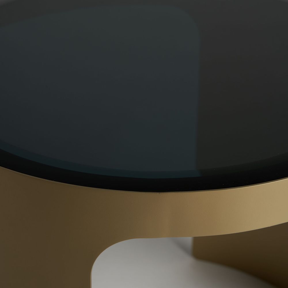 Coffee tables - Golden iron coffee table in 55x55x42 cm - VICAL