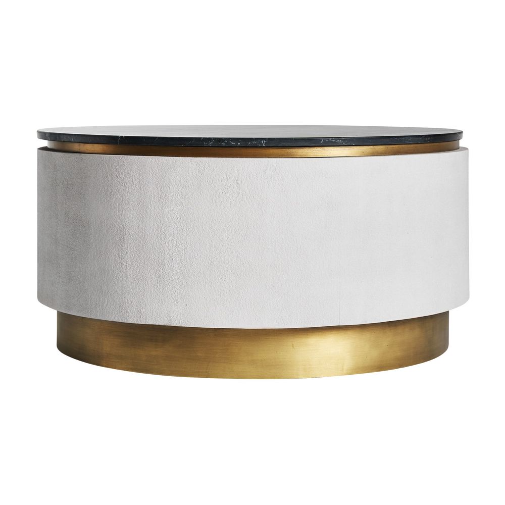 Tables basses - Table basse en fer blanc en 90x90x46 cm - VICAL