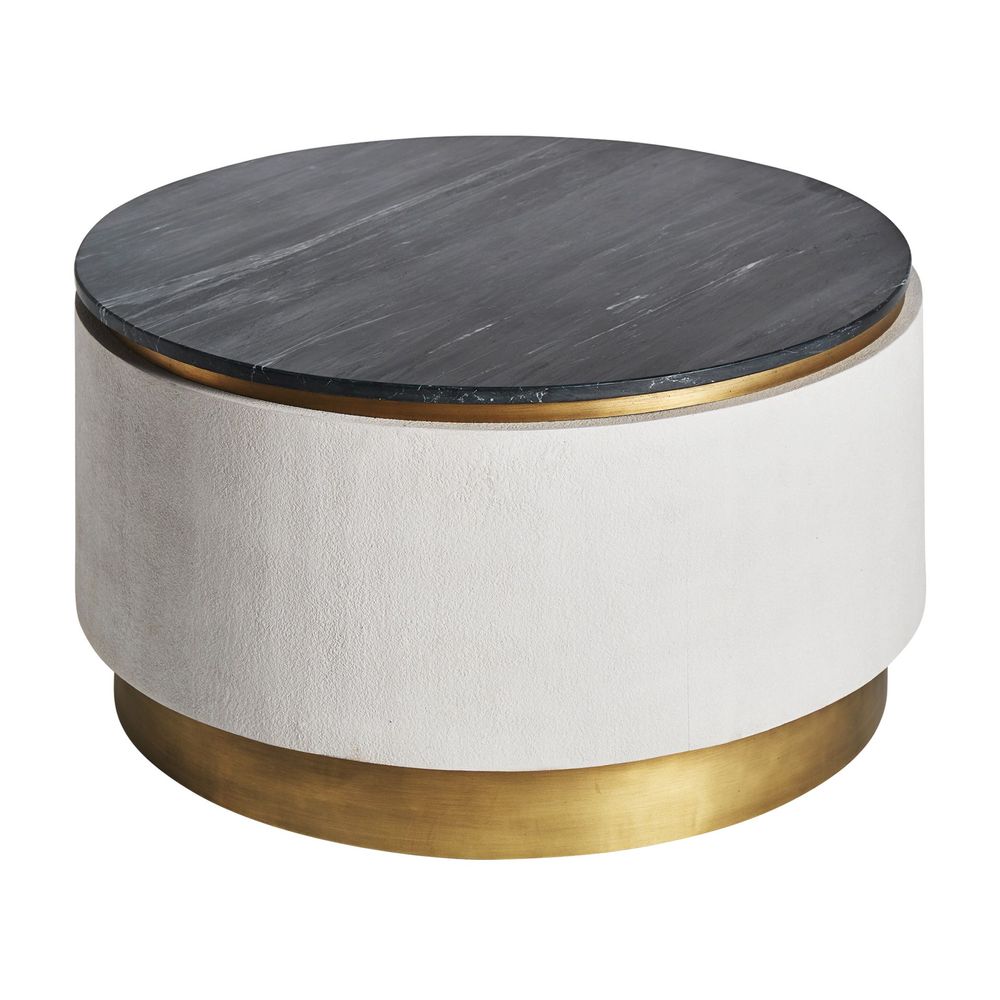Tables basses - Table basse en fer blanc en 90x90x46 cm - VICAL