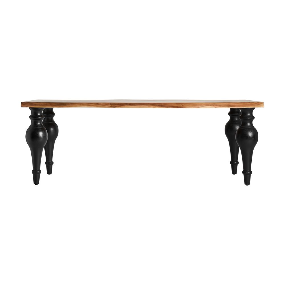 Dining Tables - Living room table in black acacia wood in 220x98x78 cm - VICAL