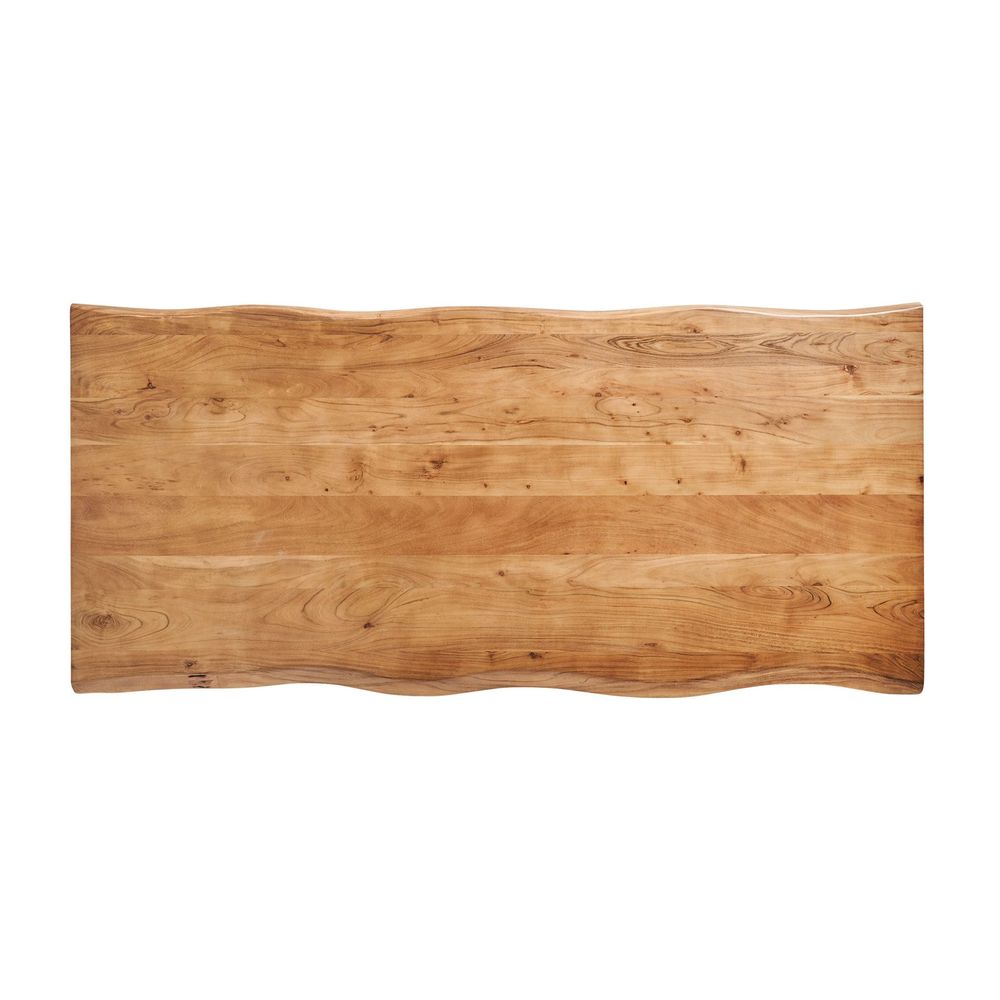 Dining Tables - Living room table in black acacia wood in 220x98x78 cm - VICAL