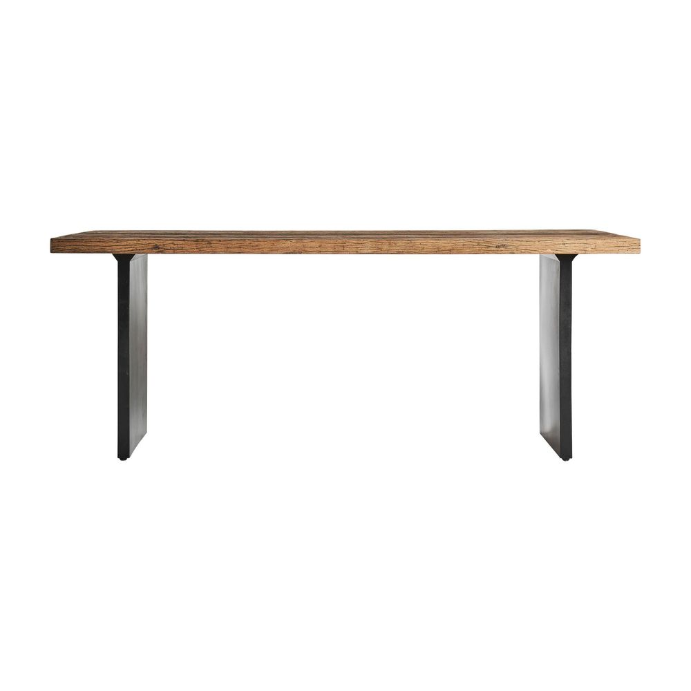 Tables Salle à Manger - Table salon en bois de shorea noir en 200x100x76 cm - VICAL