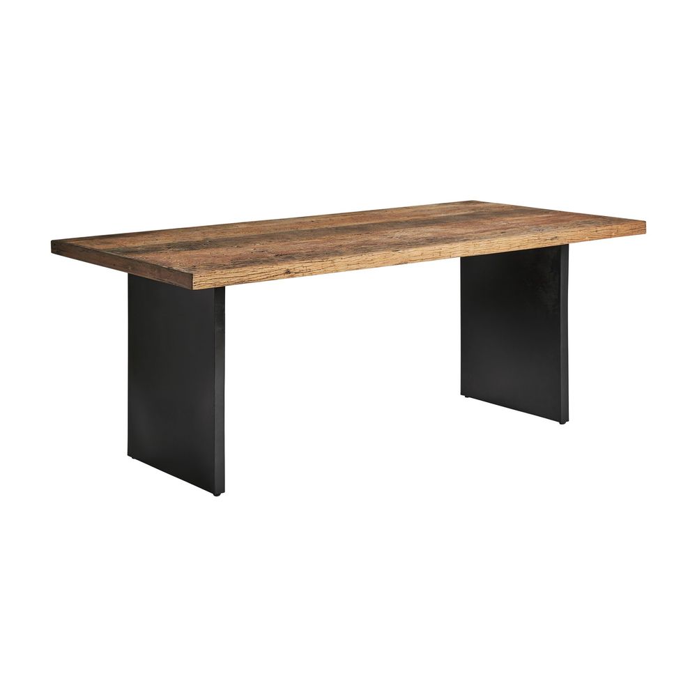 Tables Salle à Manger - Table salon en bois de shorea noir en 200x100x76 cm - VICAL