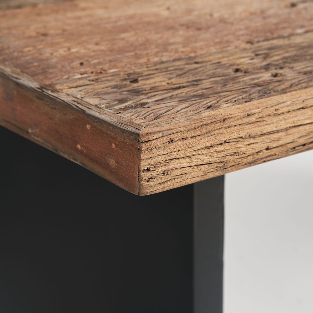 Tables Salle à Manger - Table salon en bois de shorea noir en 200x100x76 cm - VICAL