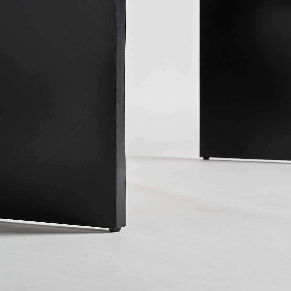Tables Salle à Manger - Table salon en bois de shorea noir en 200x100x76 cm - VICAL