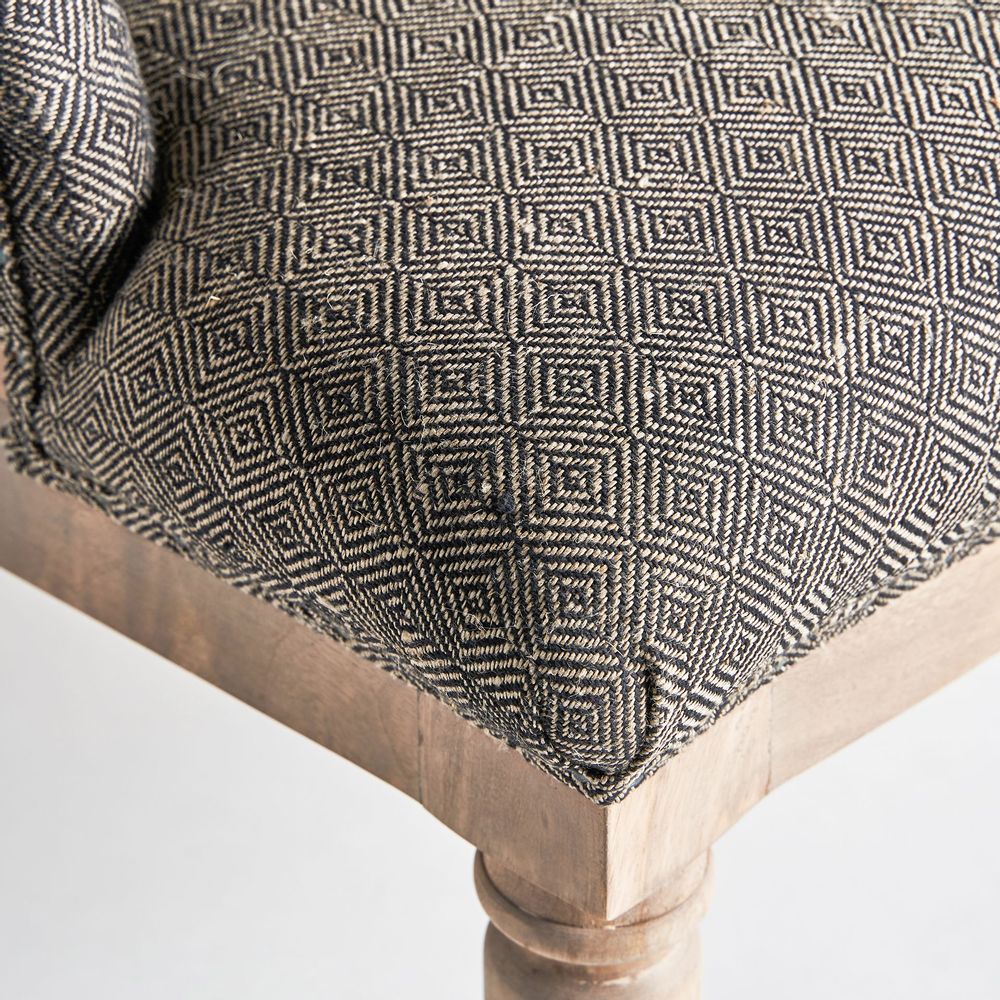Fauteuils - Fauteuil en bois de mangue gris en 64x63x75 cm - VICAL
