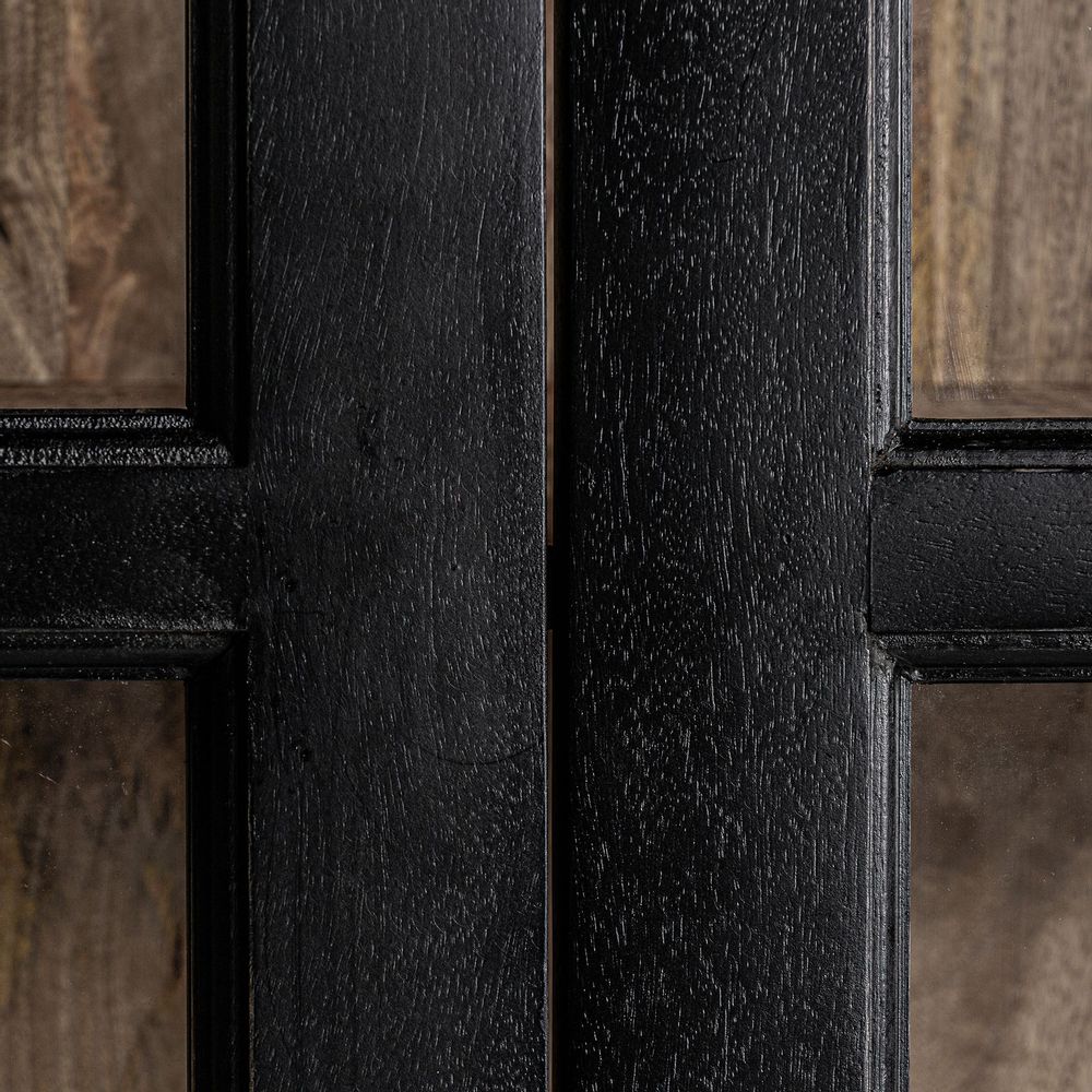 Armoires - Vitrine en bois de mangue noir en 135x40x210 cm - VICAL