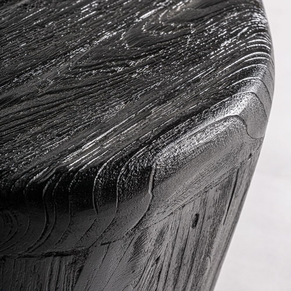Tables basses - Table basse en bois de teck noir  en 90x74x40 cm - VICAL