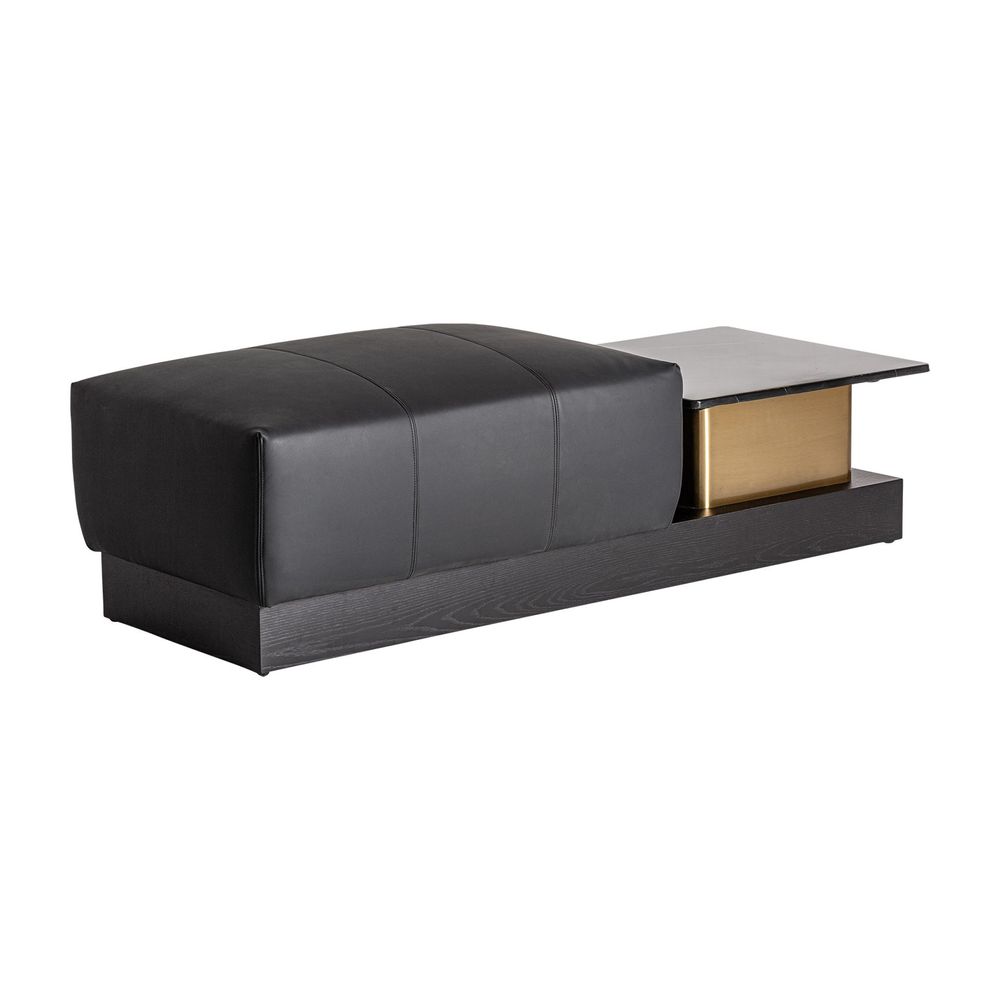 Coffee tables - Coffee table in black oak wood in 156x60x45 cm - VICAL