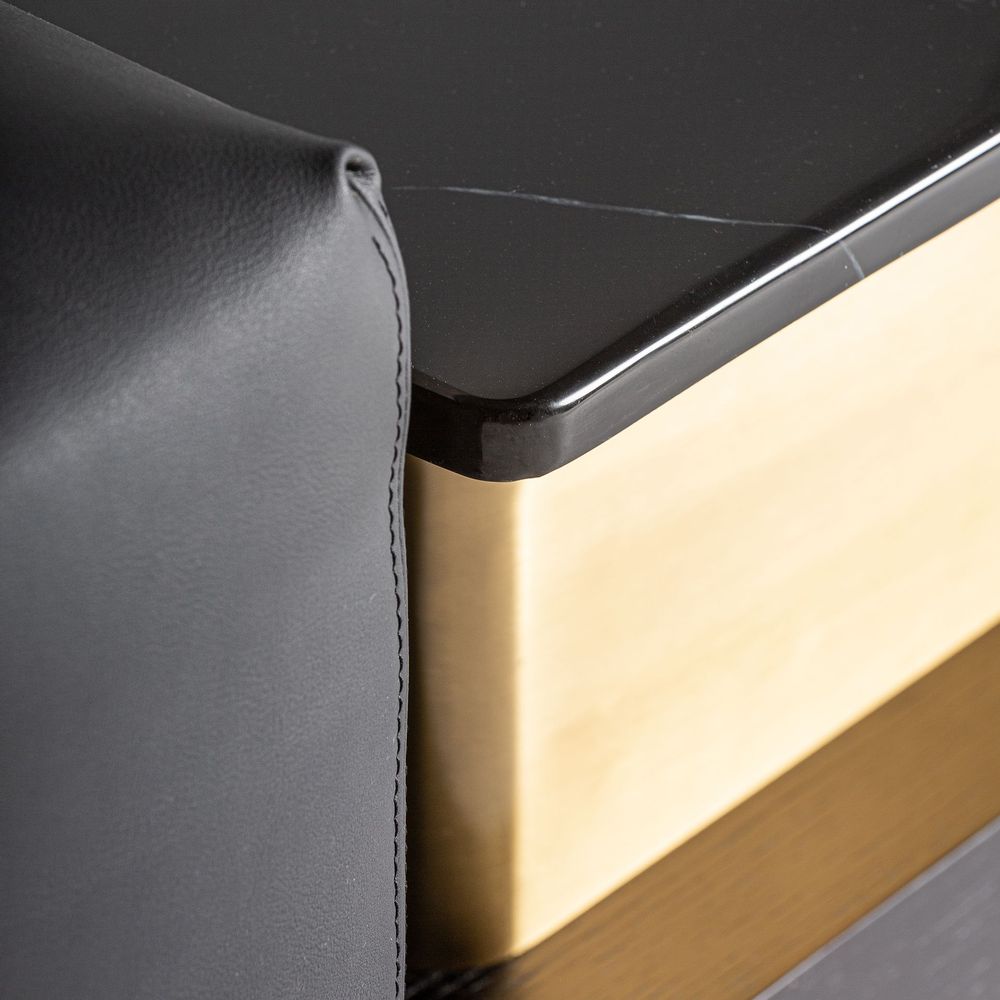 Coffee tables - Coffee table in black oak wood in 156x60x45 cm - VICAL