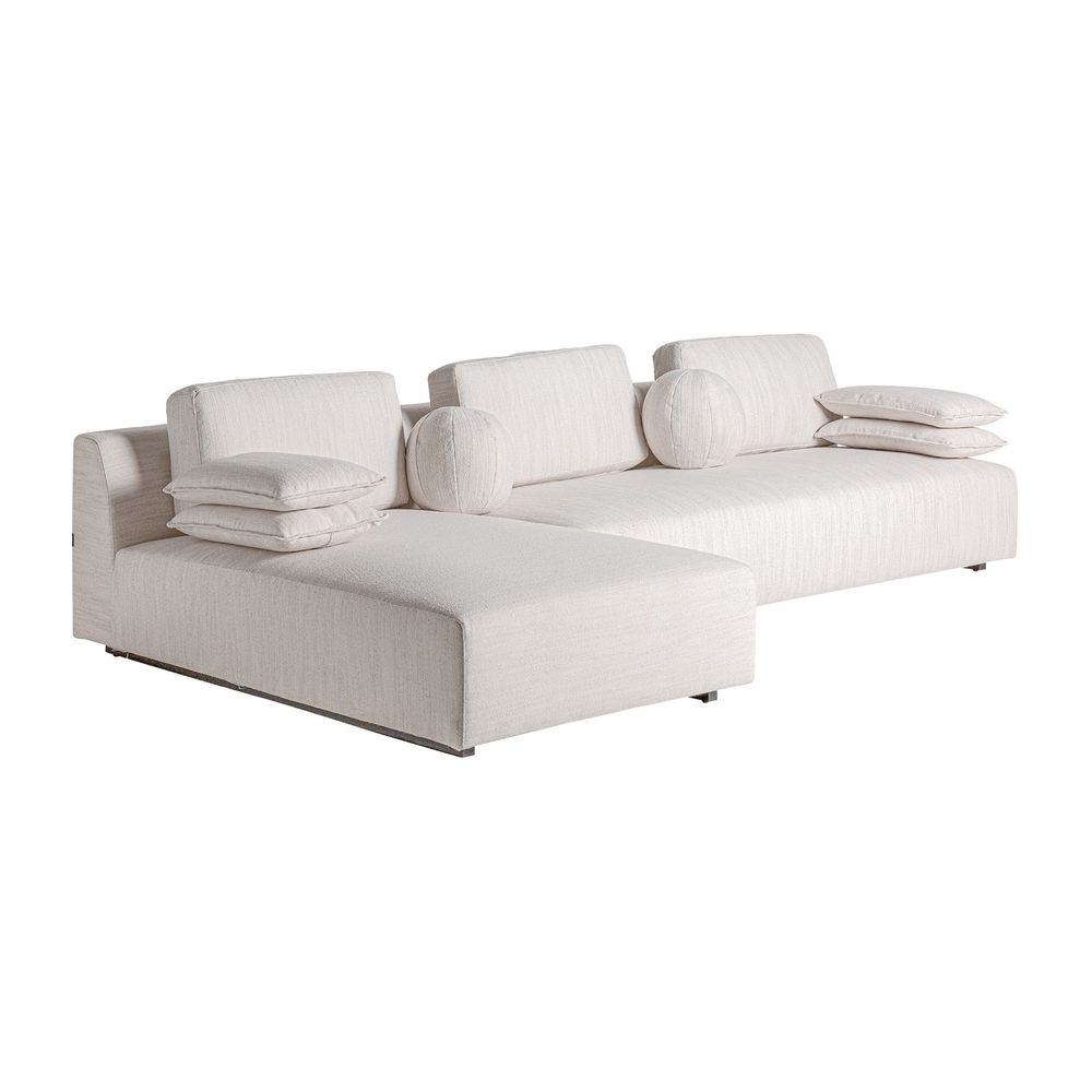 Canapés - Sofa en bois de pin blanc cassé en 330x186x75 cm - VICAL