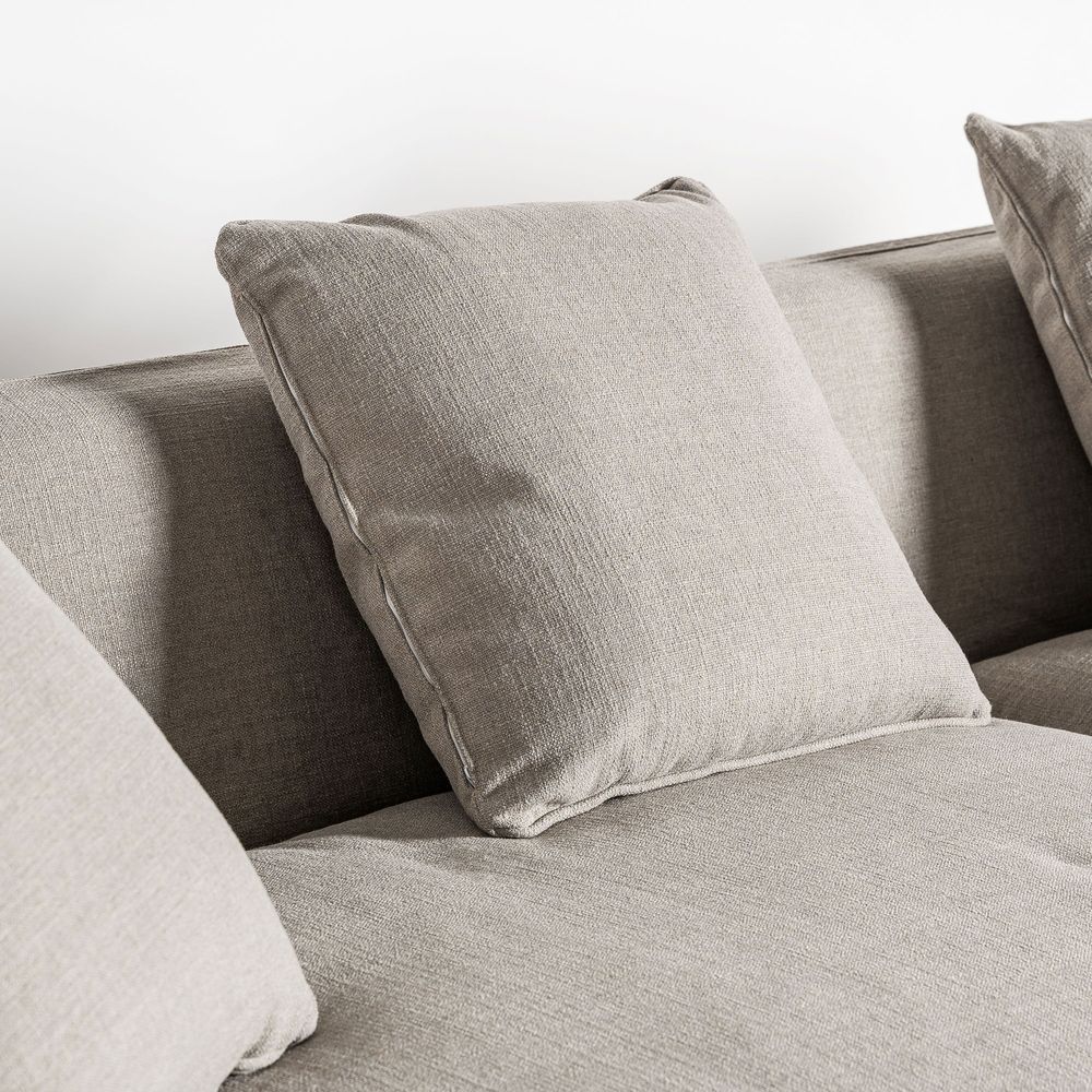Canapés - Sofa en bois de pin beige en 280x108x90 cm - VICAL