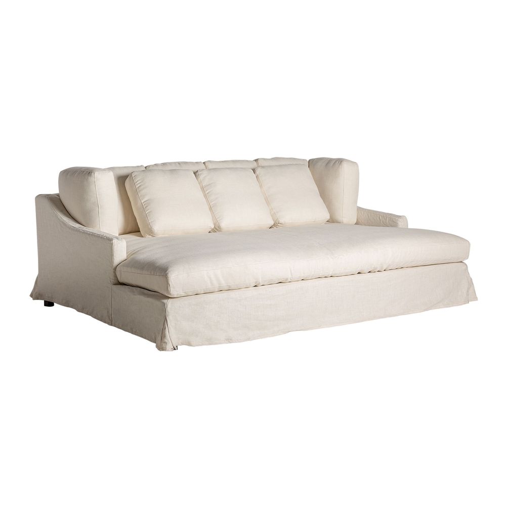 Canapés - Sofa en polyester crème en 250x175x92 cm - VICAL