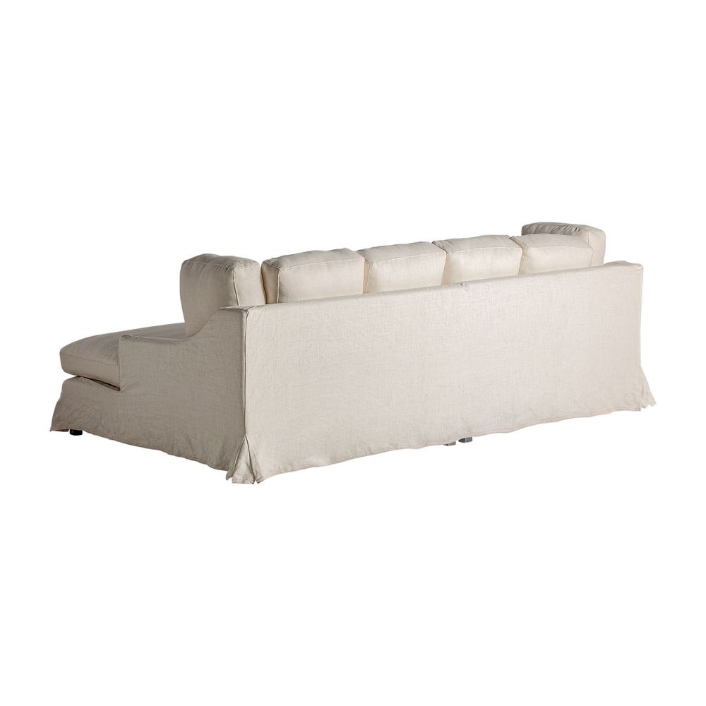 Canapés - Sofa en polyester crème en 250x175x92 cm - VICAL