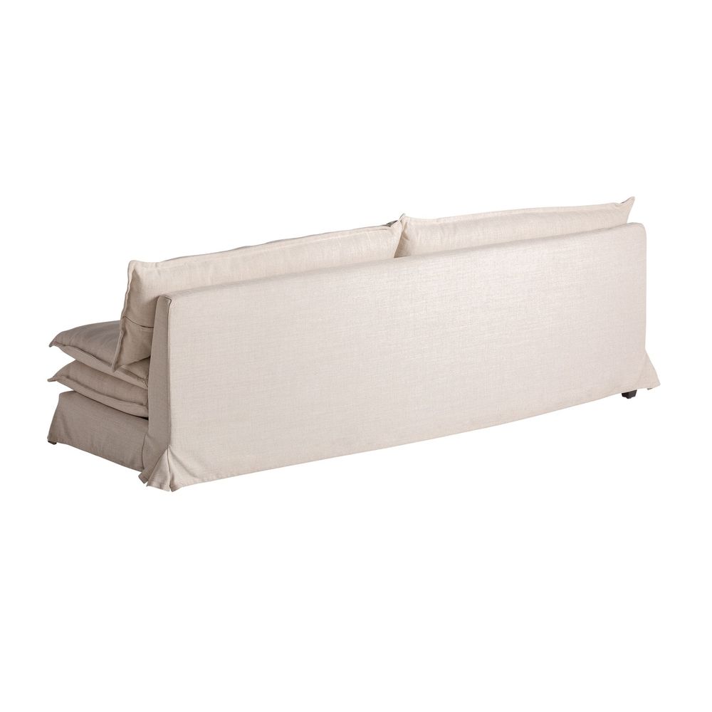 Canapés - Sofa en bois de pin blanc cassé en 230x95x86 cm - VICAL