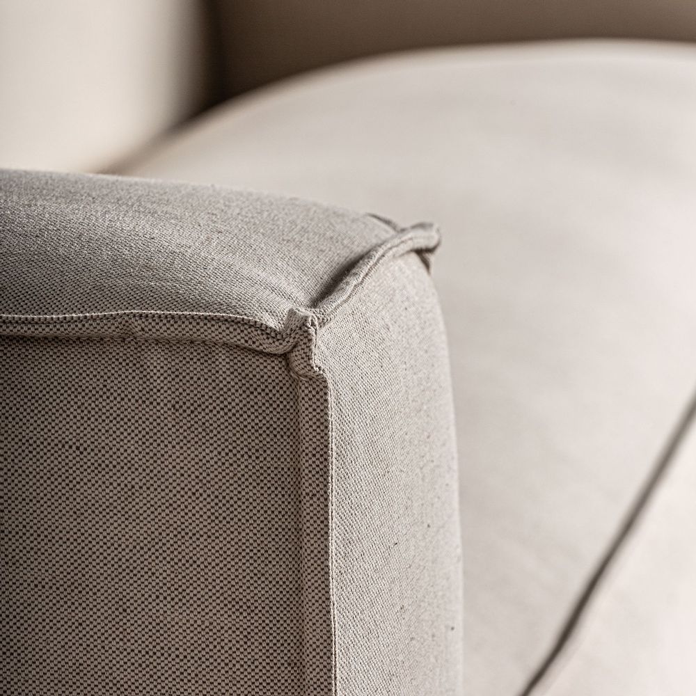 Canapés - Sofa en lin blanc cassé  en 280x98x68 cm - VICAL