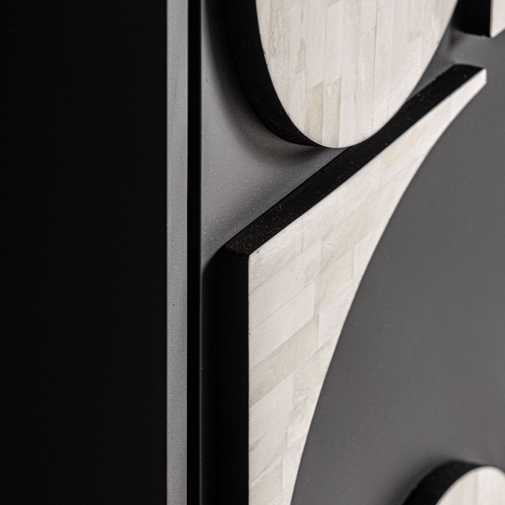 Armoires - Armoire en bois mdf noir en 100x40x151 cm - VICAL