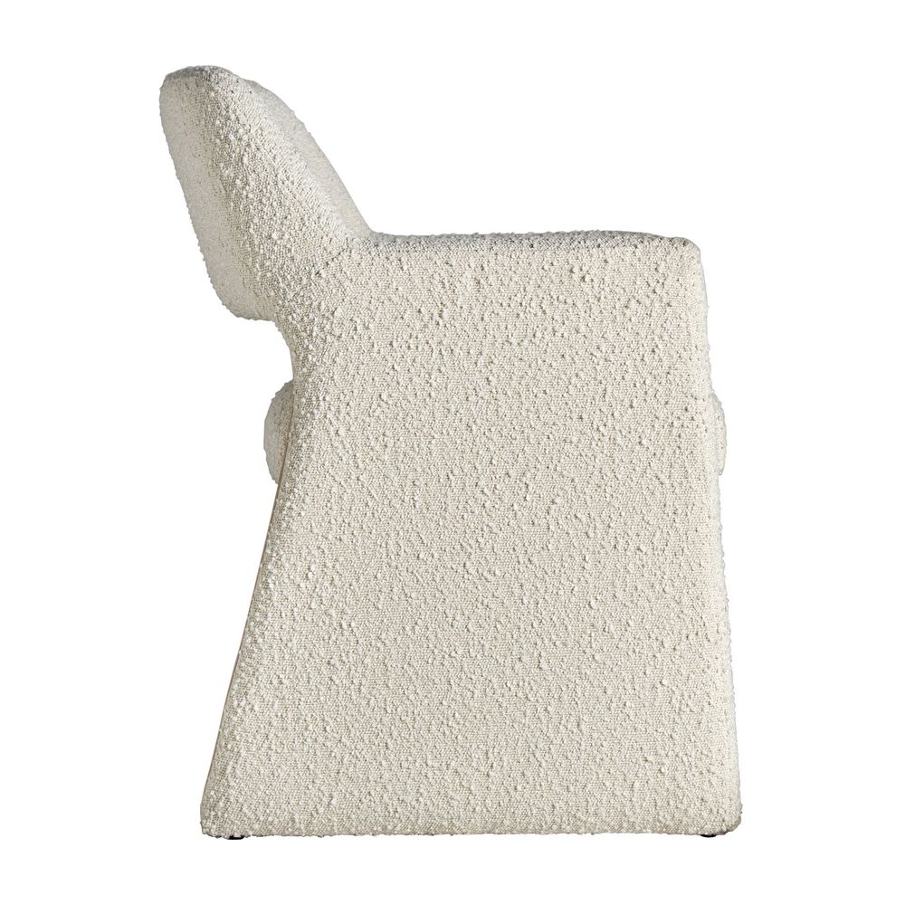 Chairs - Off-white looped cotton chair in 58x56x79 cm - VICAL