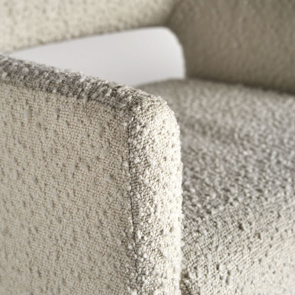 Chairs - Off-white looped cotton chair in 58x56x79 cm - VICAL