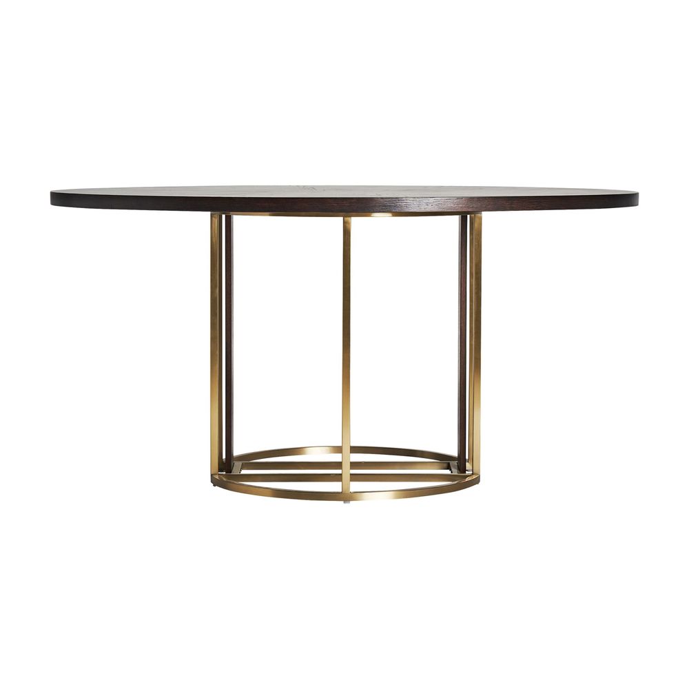 Tables Salle à Manger - Table salon en acier marron en 150x150x75 cm - VICAL