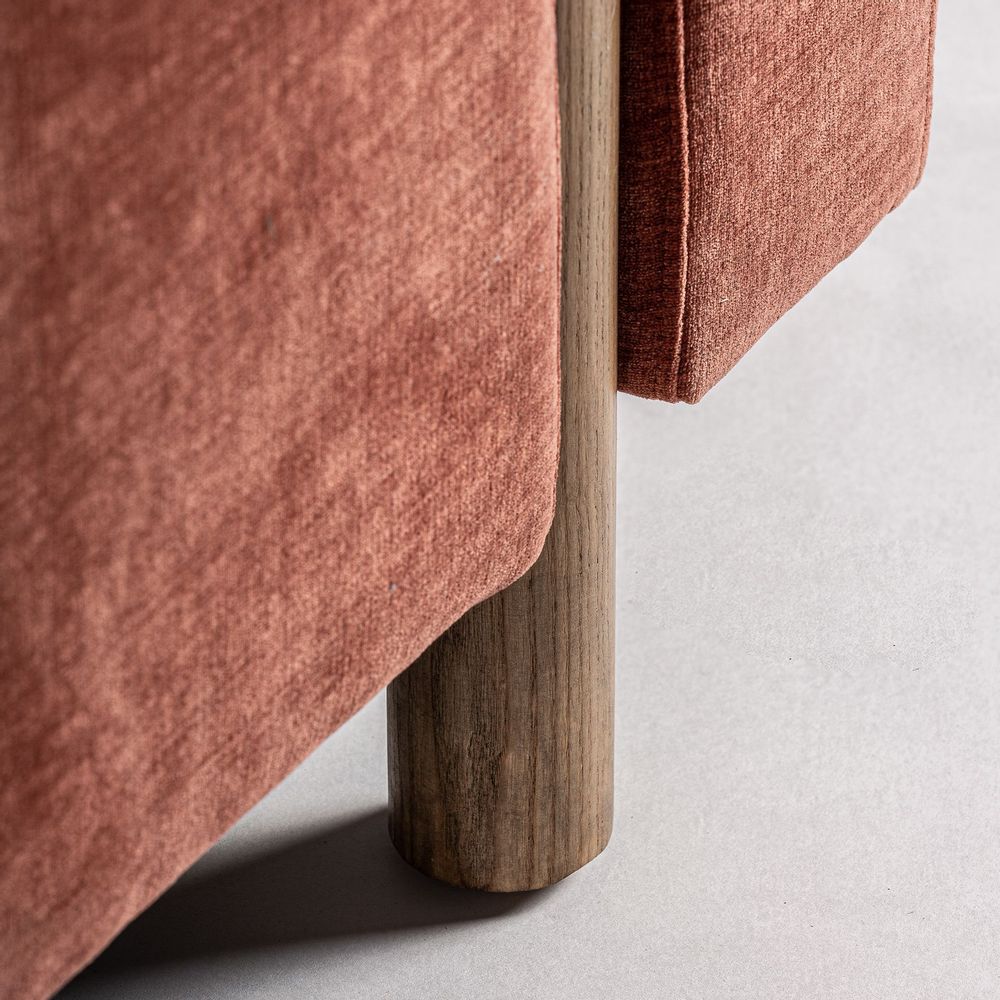 Armchairs - Burgundy polyester armchair in 87x88x80 cm - VICAL