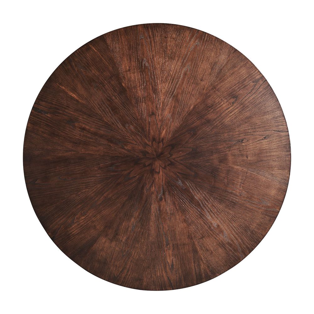 Tables Salle à Manger - Table salon en acier marron en 150x150x75 cm - VICAL
