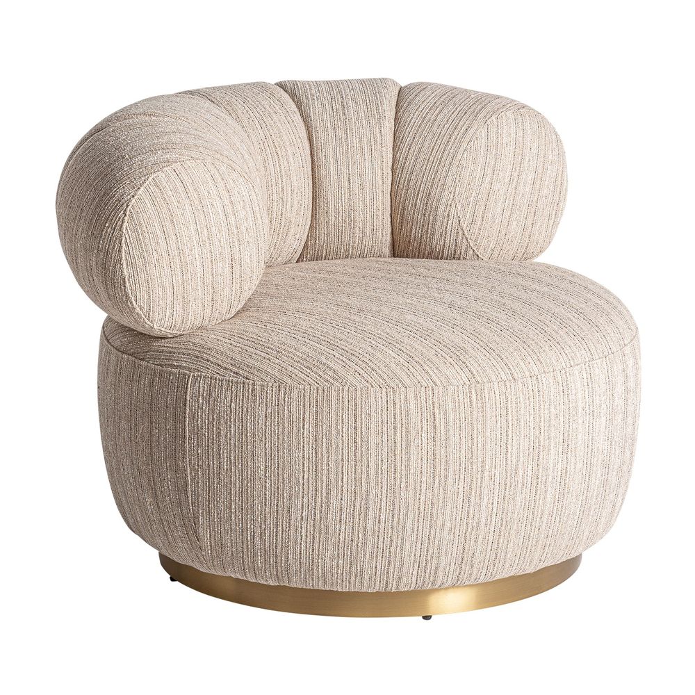 Fauteuils - Fauteuil en bois de pin beige en 91x84x68 cm - VICAL