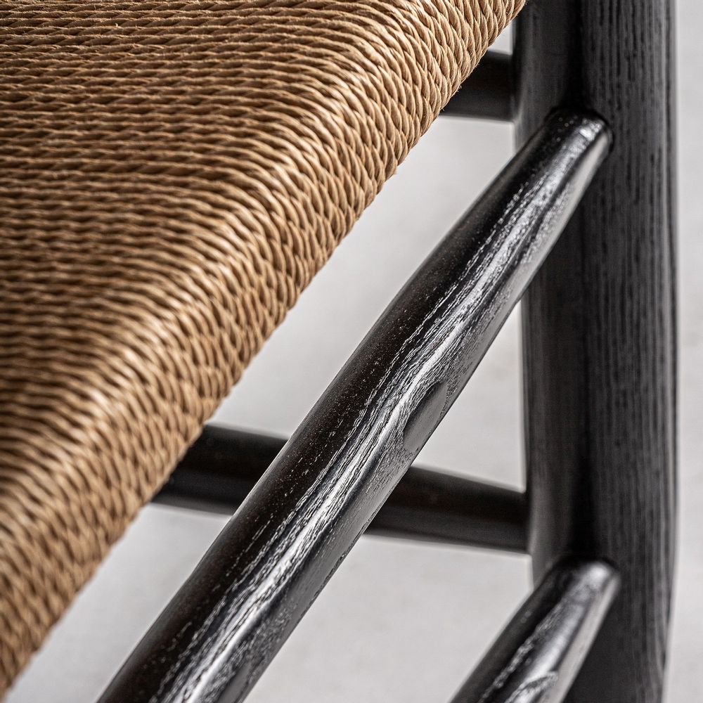Fauteuils - Fauteuil en bois d´hévéa noir en 66x74x73 cm - VICAL
