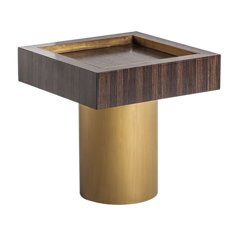 Other tables - Brown pine wood coffee table in 50x50x52 cm - VICAL