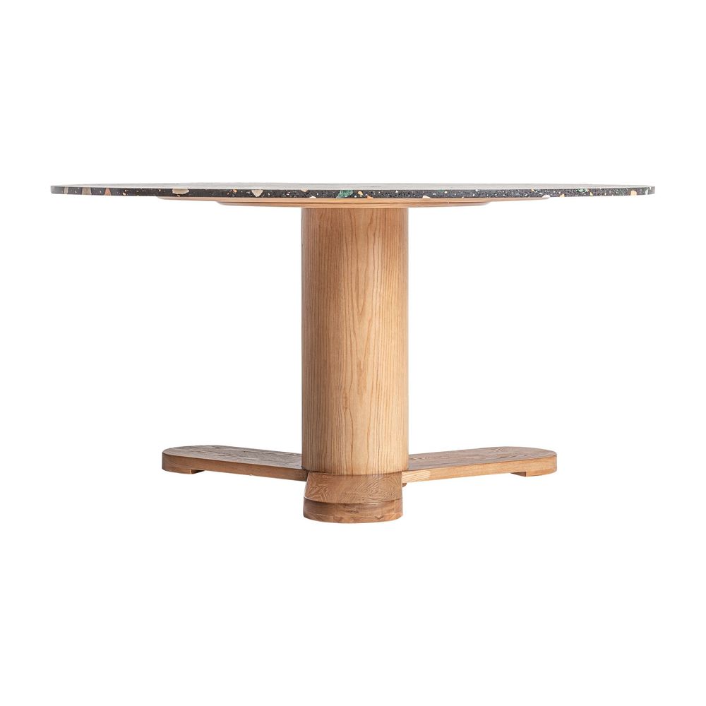 Dining Tables - Black terrazzo lounge table in 150x150x76 cm - VICAL
