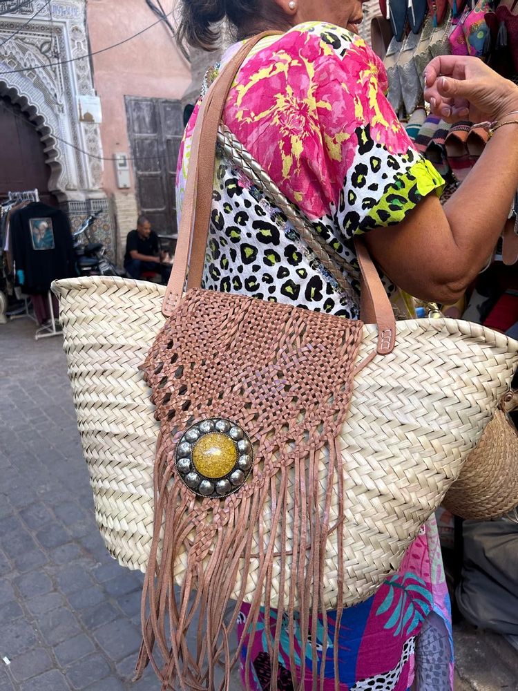 Paniers - Panier paille et cuir - AUROLE X A3L