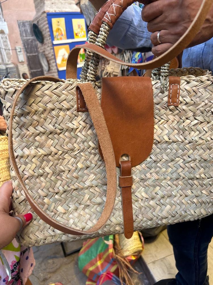 Paniers - Panier paille et cuir - AUROLE X A3L