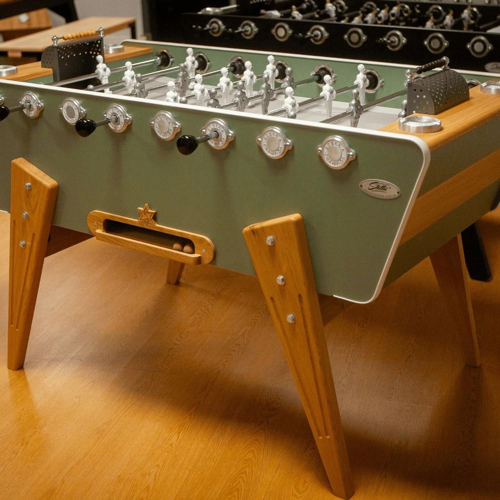 Game tables - Millésime Indoor Foosball Table in Eucalyptus Green - STELLA BABY-FOOT & BILLARDS