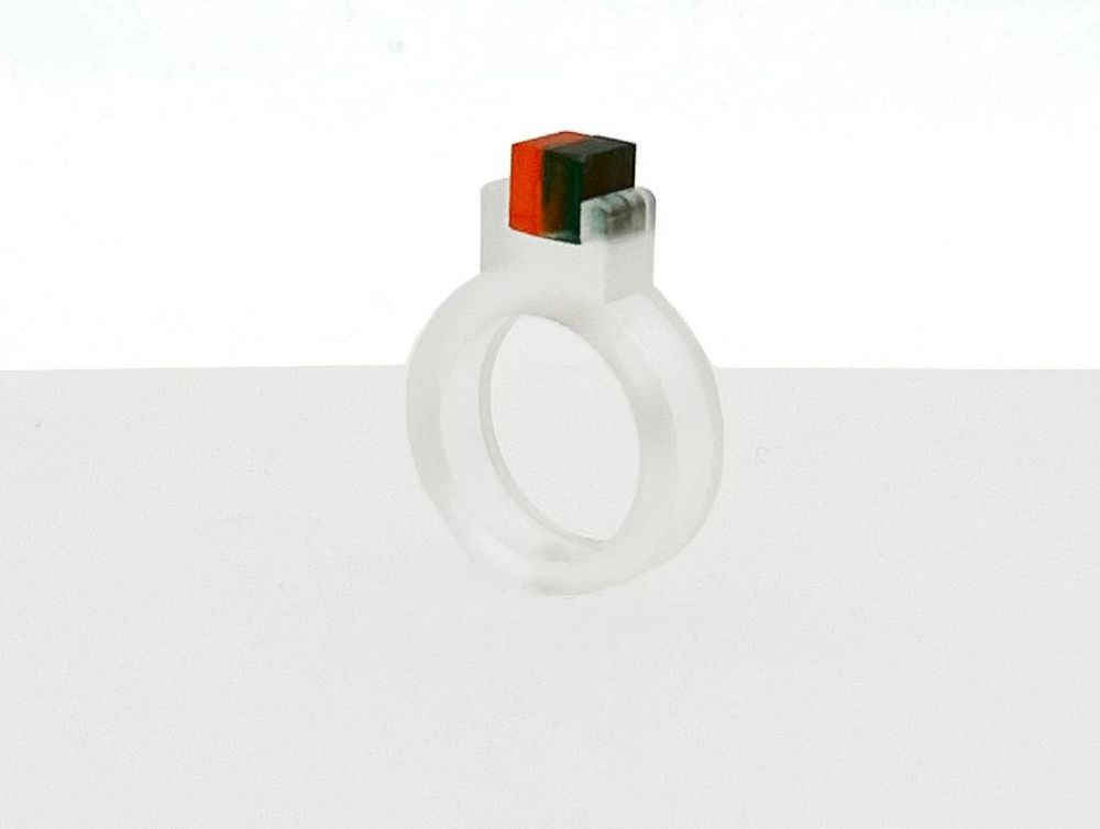 Jewelry - Ethereal Reverie collection_ Ring (dark orange & dark green) - STUDIO CHING-HUI YANG