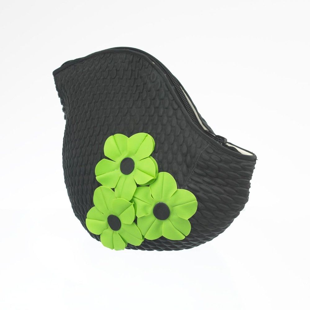Bags and totes - Black Vintage 3 Flowers Swim Bag - KORES ACCESSORIES