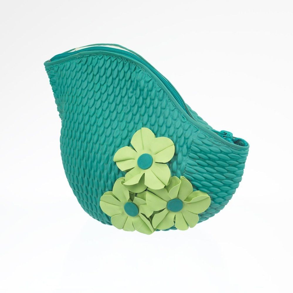 Bags and totes - Turquoise Vintage 3 Flowers Swim Bag - KORES ACCESSORIES