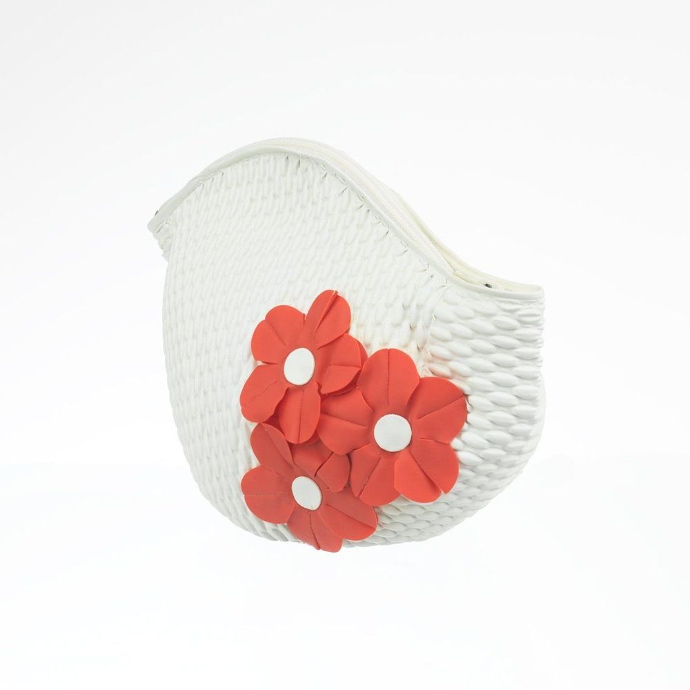Bags and totes - White Vintage 3 Flowers Swim Bag - KORES ACCESSORIES
