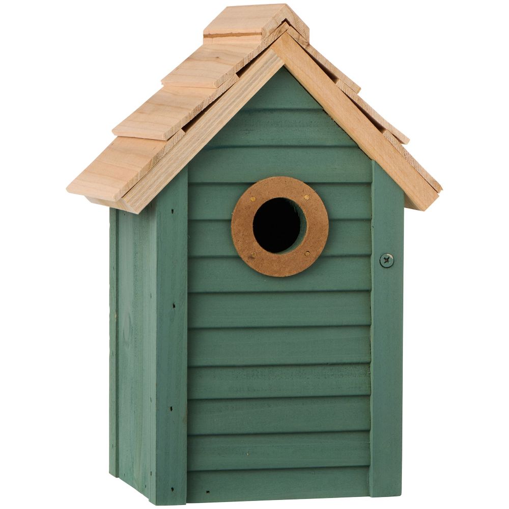 Garden accessories - Birdhouse with natural-coloured roof. Hole Ø: 32 mm. - IB LAURSEN