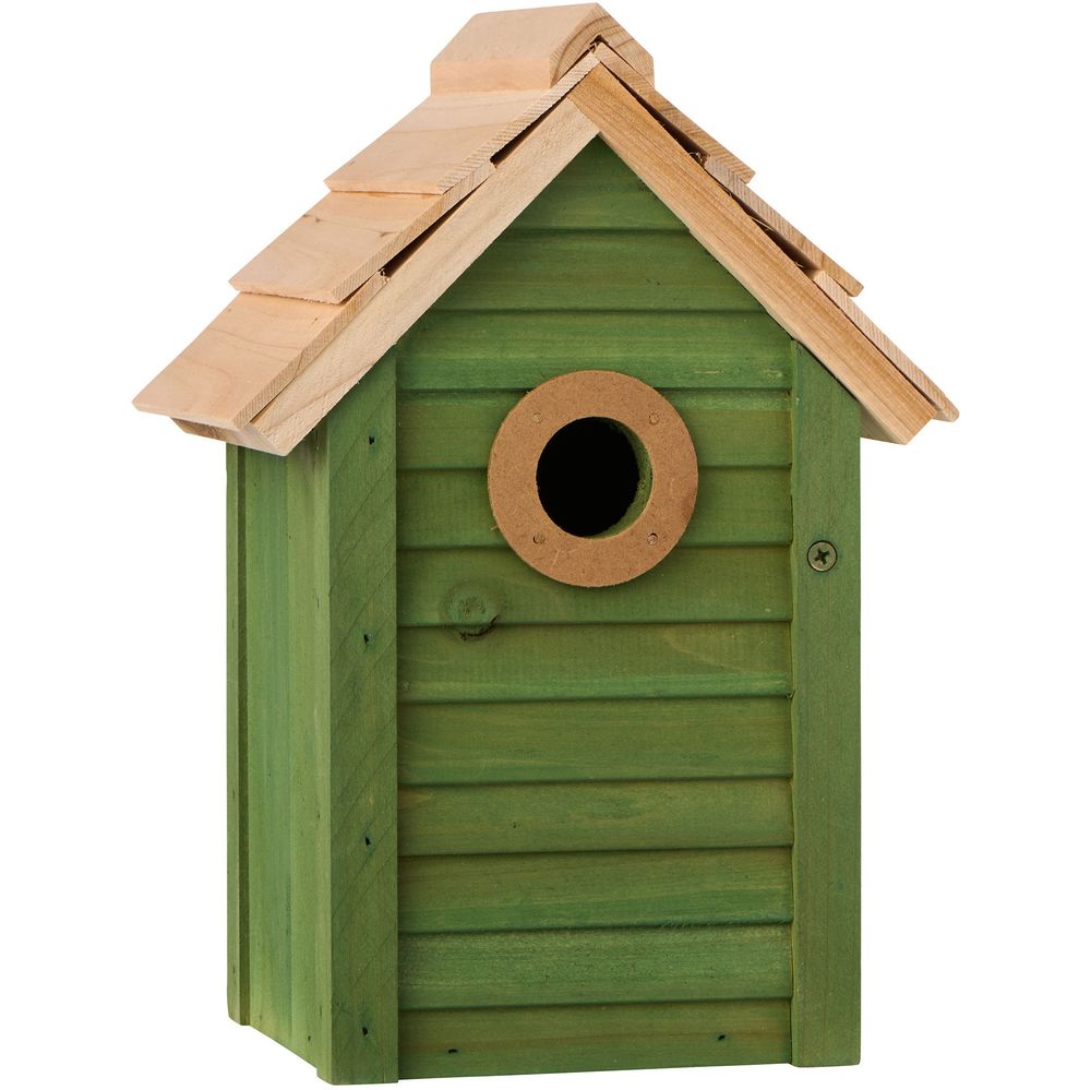 Garden accessories - Birdhouse with natural-coloured roof. Hole Ø: 32 mm. - IB LAURSEN
