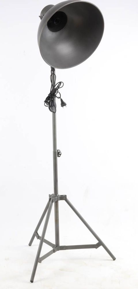 Table lamps - Industrial floor lamp, gunmetal finish, 155 cm height - JP2B DECORATION