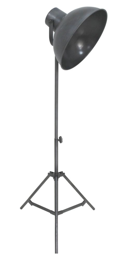 Table lamps - Industrial floor lamp, gunmetal finish, 155 cm height - JP2B DECORATION