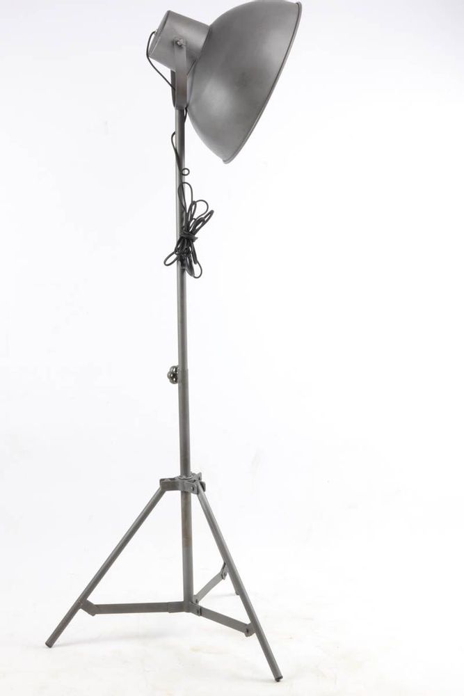 Table lamps - Industrial floor lamp, gunmetal finish, 155 cm height - JP2B DECORATION