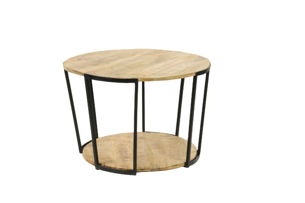 Tables basses - Table basse bois et fer, style industriel, 70 cm - JP2B DECORATION