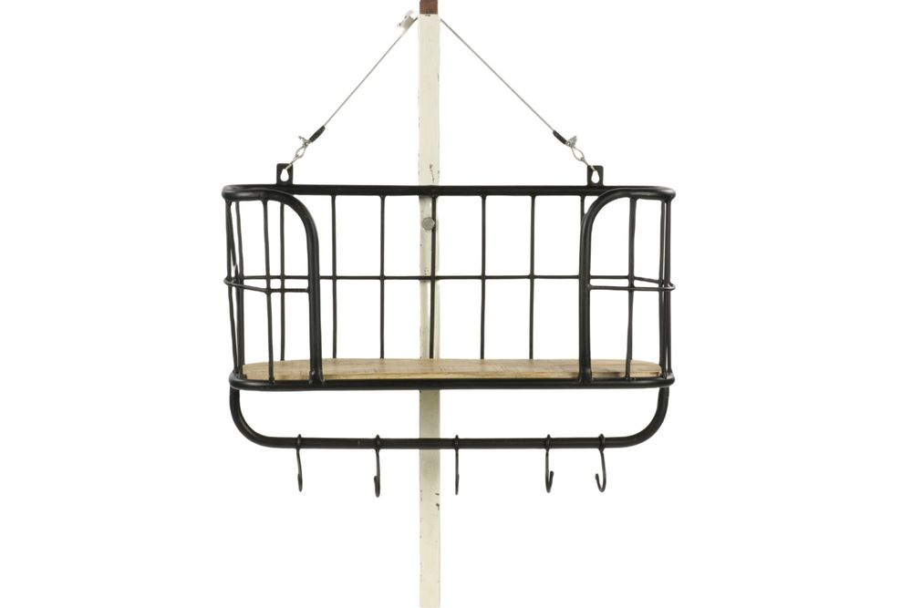 Etagères - Étagère murale bois et fer, 1 étagère, style industriel, 55 cm - JP2B DECORATION