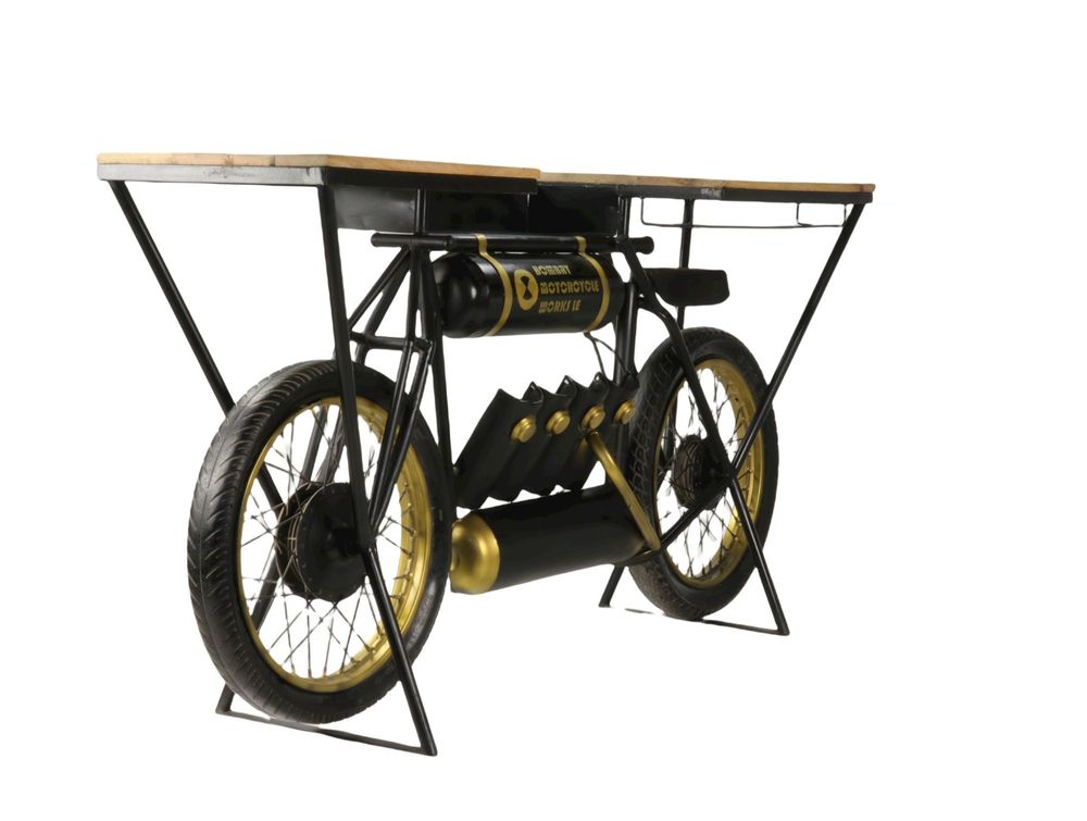 Sideboards - Motorcycle counter wood and iron, industrial style, 180 cm - JP2B DECORATION