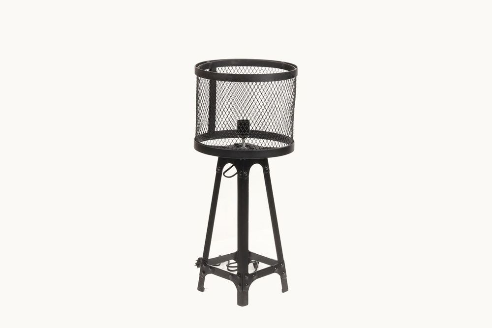 Table lamps - Industrial lamp in metal, 70 cm, gunmetal color - JP2B DECORATION